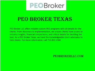 Peobrokerllc.com - PEO Broker Texas