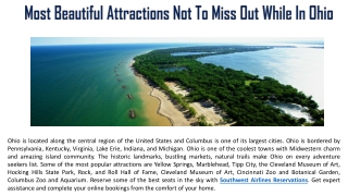 Most Beautiful Attractions Not To Miss Out While In Ohio