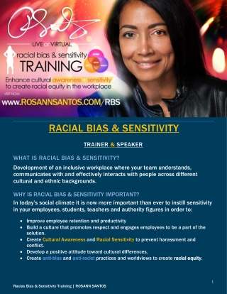 Racial Bias & Sensitivity Training to Promote Racial Equity - Rosann Santos