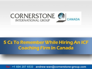 5 Cs To Remember While Hiring An ICF Coaching Firm In Canada