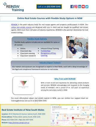 Online Real Estate Courses with Flexible Study Options in NSW