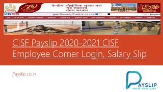 Download CISF Payslip 2020-2021 Corner Payslip Download From cisf.gov.in