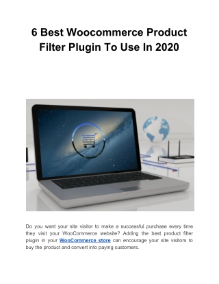 6 Best Woocommerce Product Filter Plugin To Use In 2020