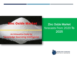 Zinc Oxide Market to grow at a CAGR of 4.02% (2019-2025)