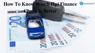 Does Car Data Check Reveals Outstanding Finance Results?