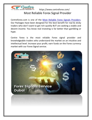 Most Reliable Forex Signal Provider