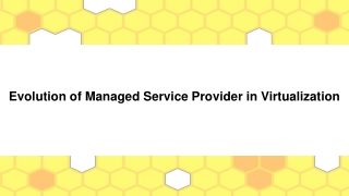 Evolution of Managed Service Provider in Virtualization