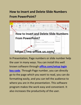 How to Insert and Delete Slide Numbers From PowerPoint?