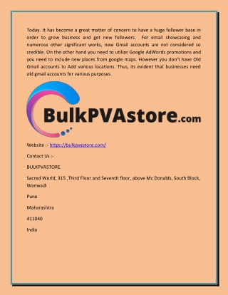 buy Old Gmail accounts in bulk for business usage -|-( Bulkpvastore.com )