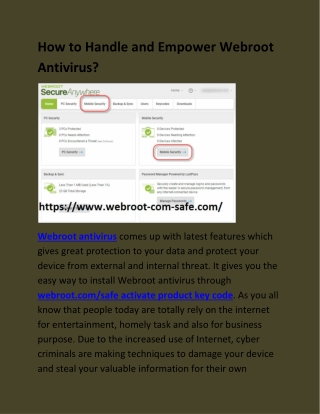 How to Handle and Empower Webroot Antivirus