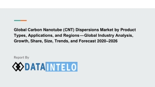 Carbon Nanotube (CNT) Dispersions Market by Product Types, Applications, and Regions — Global Industry Analysis, Growth,