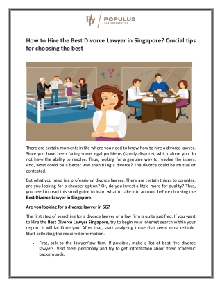 How to Hire the Best Divorce Lawyer in Singapore