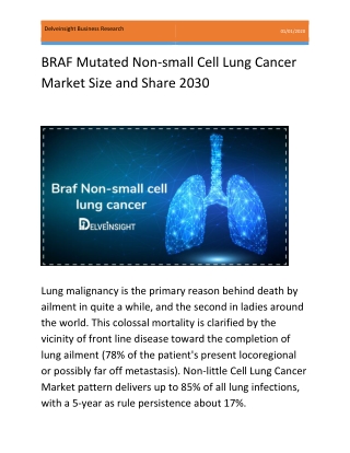 BRAF Mutated NSCLC Market trend and Market Companies 2030