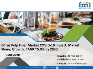 Citrus Pulp Fiber Market is Generating Revenue of US$ 61.3 Mn by 2030 | FMI