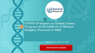 COVID 19 Impact on Global Lemon Terpenes CAS 84292 31 7 Market Insights, Forecast to 2026