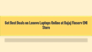 Lenovo laptops