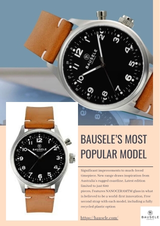 Bausele’s Most Popular Model