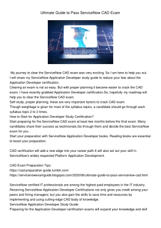 ServiceNow Application Developer Certification