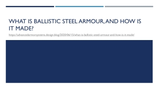 What Is Ballistic Steel Armour, And How Is It Made?