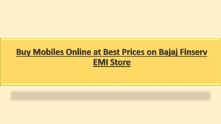 Buy Mobiles Online at Best Prices on Bajaj Finserv EMI Store