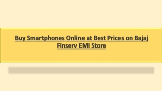 Buy Smartphones Online at Best Prices on Bajaj Finserv EMI Store