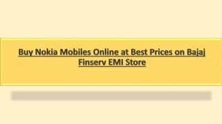 Buy Nokia Mobiles Online at Best Prices on Bajaj Finserv EMI Store