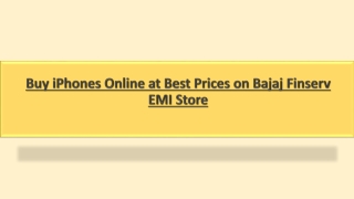 Buy iPhones Online at Best Prices on Bajaj Finserv EMI Store