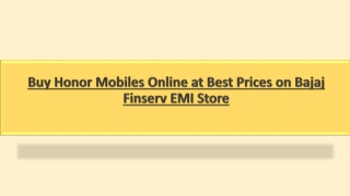 Buy Honor Mobiles Online at Best Prices on Bajaj Finserv EMI Store