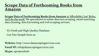 Scrape Data of Forthcoming Books from Amazon