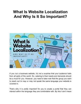 What Is Website Localization And Why Is It So Important?