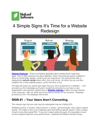 4 Simple Signs It’s Time for a Website Redesign