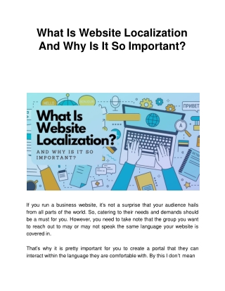 What Is Website Localization And Why Is It So Important?