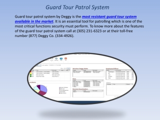 Guard Tour Patrol System