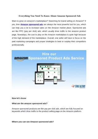 Everything You Need To Know About Amazon Sponsored Ads