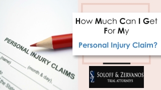 How Much Can I Get For My Personal Injury Claim?