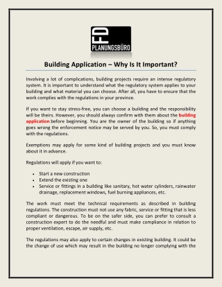 Building Application – Why Is It Important?