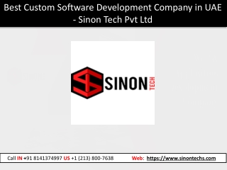 Best Custom Software Development Company in UAE - Sinon Tech Pvt Ltd