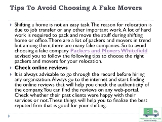 Tips To Avoid Choosing A Fake Movers