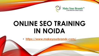 Online SEO Training in Noida