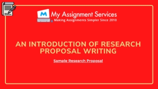 An Introduction Of Research Proposal Writing