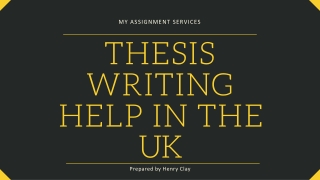 Thesis writing help in the UK