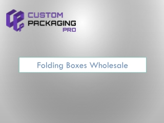Folding Boxes Wholesale