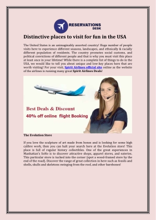 Distinctive places to visit for fun in the USA