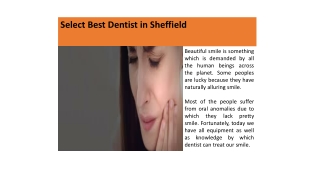 Select Best Dentist in Sheffield