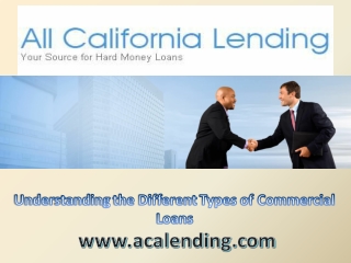 Understanding the Different Types of Commercial Loans