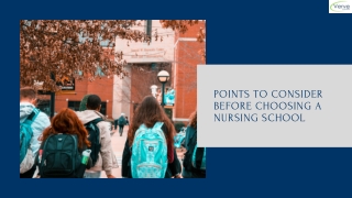 What Should You Check While Choosing A Nursing School