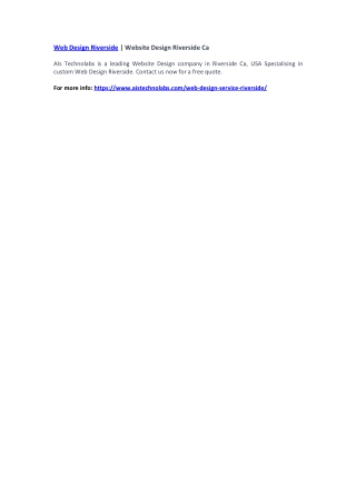 Web Design Riverside | Website Design Riverside Ca