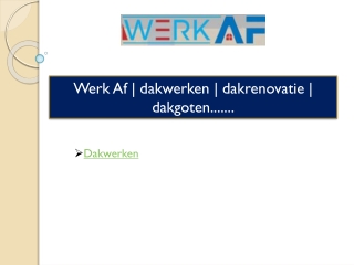 Dakwerken