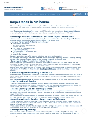 Trusted Carpets Repair in Melbourne | Concept Carpets