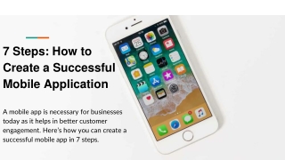 7 Steps: How to Create a Successful Mobile Application